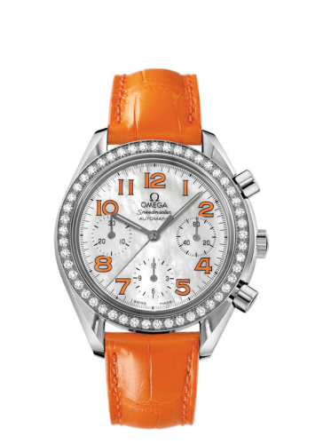 Omega Speedmaster Reduced Ladies Stainless Steel / Diamond / MOP / Orange 3835.78.38 Omega Speedmaster Reduced Ladies Stainless Steel / Diamond / MOP / Orange 3835.78.38
