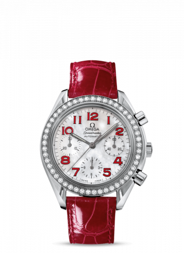 Omega Speedmaster Reduced Ladies Stainless Steel / Diamond / MOP / Red 3835.79.40 Omega Speedmaster Reduced Ladies Stainless Steel / Diamond / MOP / Red 3835.79.40