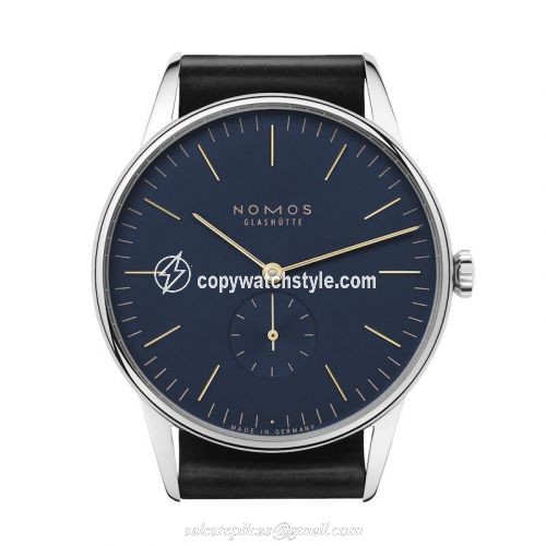 Nomos Glashutte Orion 38 Nachtblau Glasboden 389