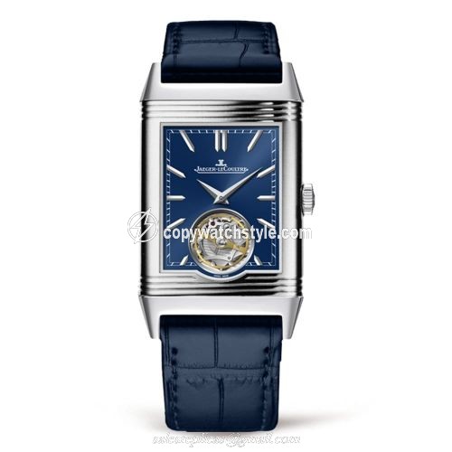 Jaeger-LeCoultre Reverso Tribute Tourbillon Platinum / Blue / Alligator 3926480 Jaeger-LeCoultre Reverso Tribute Tourbillon Platinum / Blue / Alligator 3926480