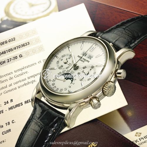Patek Philippe Perpetual Calendar Chronograph 3970 White Gold / Silver 3970EG-022 Patek Philippe Perpetual Calendar Chronograph 3970 White Gold / Silver 3970EG-022