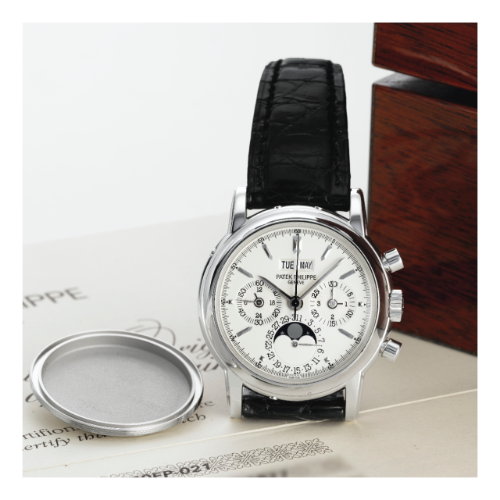 Patek Philippe Perpetual Calendar Chronograph 3970 Platinum / Silver Stick 3970EP-021 Patek Philippe Perpetual Calendar Chronograph 3970 Platinum / Silver Stick 3970EP-021