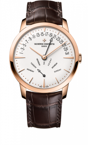 Vacheron Constantin Patrimony Retrograde Day-Date Pink Gold / Silver 4000U/000R-B110 Vacheron Constantin Patrimony Retrograde Day-Date Pink Gold / Silver 4000U/000R-B110