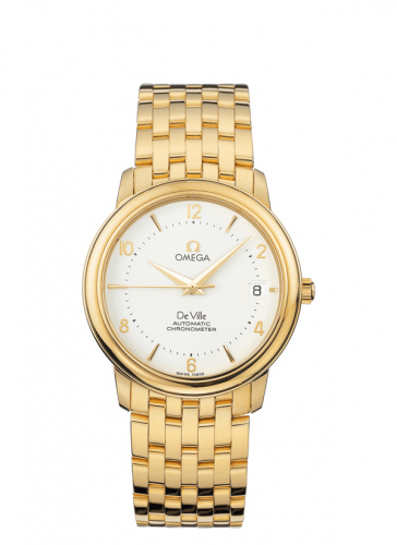 Omega De Ville Prestige Automatic 34.7 Yellow Gold / White / Bracelet 4100.30.00 Omega De Ville Prestige Automatic 34.7 Yellow Gold / White / Bracelet 4100.30.00