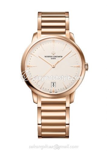 Vacheron Constantin Patrimony 36mm Self-Winding Pink Gold / Silver / Bracelet 4100U/110R-B180 Vacheron Constantin Patrimony 36mm Self-Winding Pink Gold / Silver / Bracelet 4100U/110R-B180