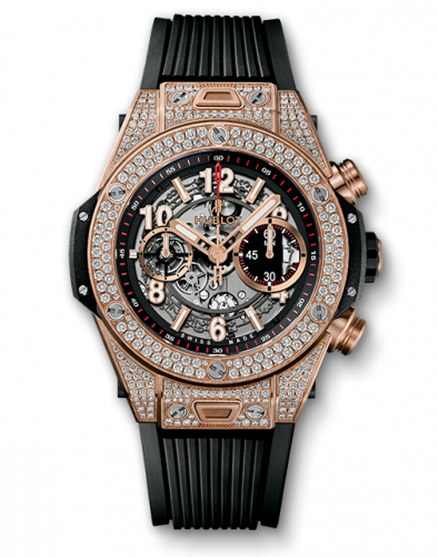 Hublot Big Bang Unico 45 King Gold / Pave / Black 411.OX.1180.RX.1704 Hublot Big Bang Unico 45 King Gold / Pave / Black 411.OX.1180.RX.1704