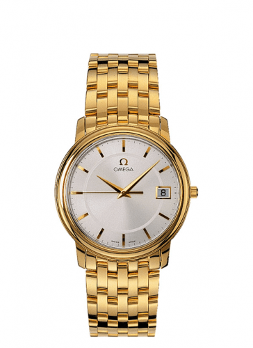 Omega De Ville Prestige Quartz 34.4 Yellow Gold / Silver / Bracelet 4110.31.00 Omega De Ville Prestige Quartz 34.4 Yellow Gold / Silver / Bracelet 4110.31.00