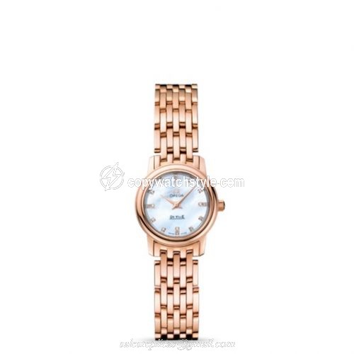 Omega De Ville Prestige Quartz 22 Red Gold / MOP Diamond / Bracelet 4116.75.00 Omega De Ville Prestige Quartz 22 Red Gold / MOP Diamond / Bracelet 4116.75.00
