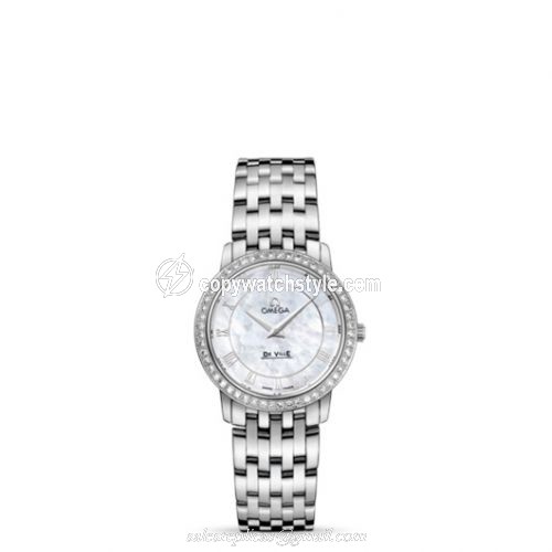 Omega De Ville Prestige Quartz 27 Stainless Steel / Diamond / MOP / Bracelet 413.15.27.60.05.001