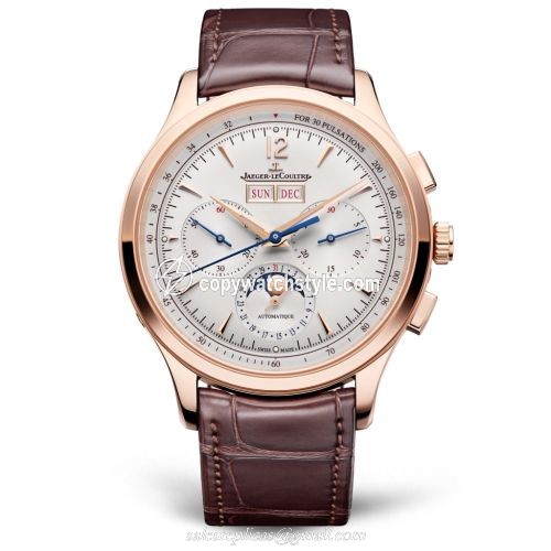 Jaeger-LeCoultre Master Control Chronograph Calendar Pink Gold / Silver / Alligator 4132520