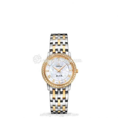 Omega De Ville Prestige Quartz 27 Stainless Steel / Yellow Gold / Diamond / Bracelet 413.25.27.60.05.001 Omega De Ville Prestige Quartz 27 Stainless Steel / Yellow Gold / Diamond / Bracelet 413.25.27.60.05.001