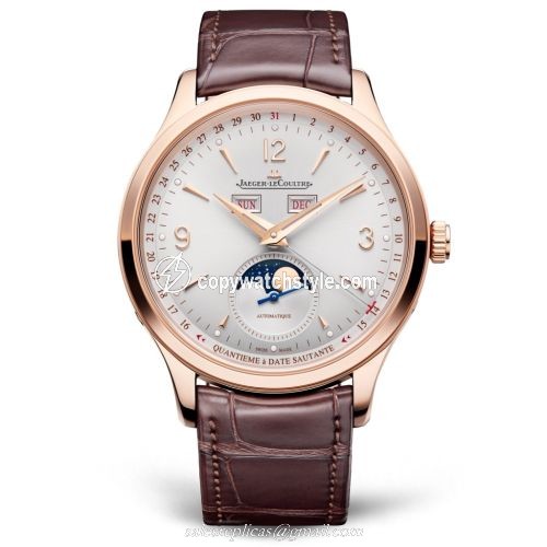 Jaeger-LeCoultre Master Control Calendar Pink Gold / Silver / Alligator 4142520 Jaeger-LeCoultre Master Control Calendar Pink Gold / Silver / Alligator 4142520