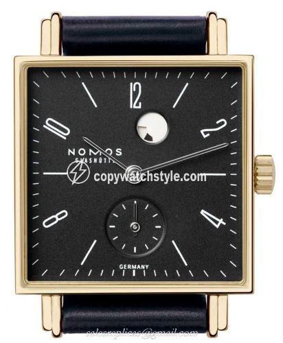 Nomos Glashutte Tetra Gold Gangreserve anthrazit 415 Nomos Glashutte Tetra Gold Gangreserve anthrazit 415