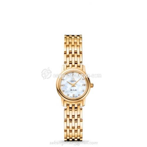 Omega De Ville Prestige Quartz 22 Yellow Gold / MOP Diamond / Bracelet 4170.76.00