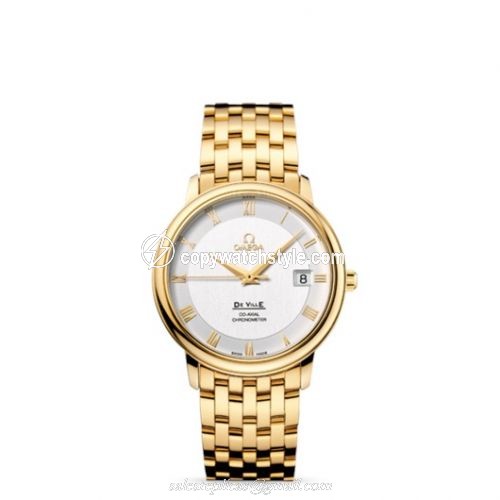 Omega De Ville Prestige Co-Axial 36.5 Yellow Gold / Silver / Bracelet 4174.31.00 Omega De Ville Prestige Co-Axial 36.5 Yellow Gold / Silver / Bracelet 4174.31.00