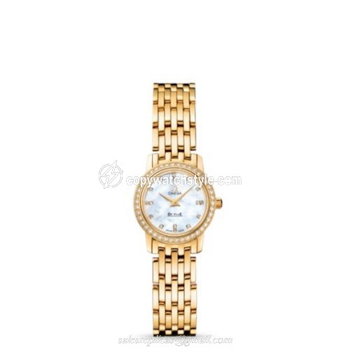 Omega De Ville Prestige Quartz 22 Yellow Gold Diamond / MOP Diamond / Bracelet 4175.76.00 Omega De Ville Prestige Quartz 22 Yellow Gold Diamond / MOP Diamond / Bracelet 4175.76.00