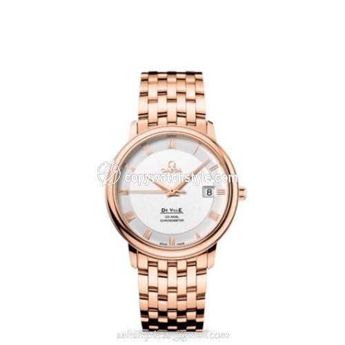 Omega De Ville Prestige Co-Axial 36.5 Red Gold / Silver/ Bracelet 4178.31.00