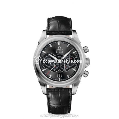 Omega De Ville Co-Axial 41 Chronograph 4 Counters Stainless Steel / Grey / Alligator 422.13.41.52.06.001 Omega De Ville Co-Axial 41 Chronograph 4 Counters Stainless Steel / Grey / Alligator 422.13.41.52.06.001