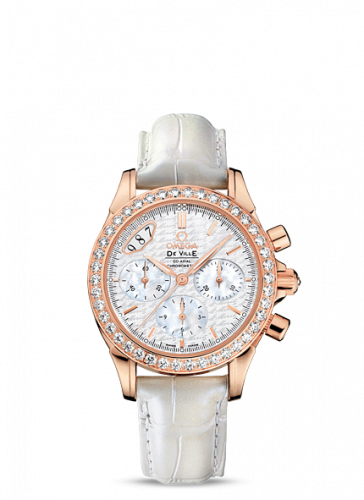Omega De Ville Co-Axial 35 Chronograph Red Gold / Diamond / Silver 422.58.35.50.05.001 Omega De Ville Co-Axial 35 Chronograph Red Gold / Diamond / Silver 422.58.35.50.05.001