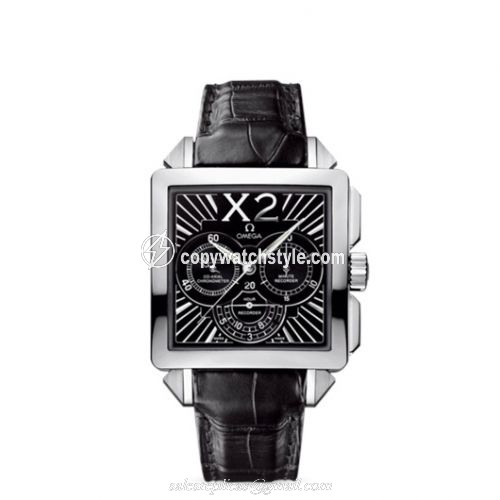 Omega De Ville X2 Co-Axial 37 Chronograph Stainless Steel / Black 423.13.37.50.01.001 Omega De Ville X2 Co-Axial 37 Chronograph Stainless Steel / Black 423.13.37.50.01.001