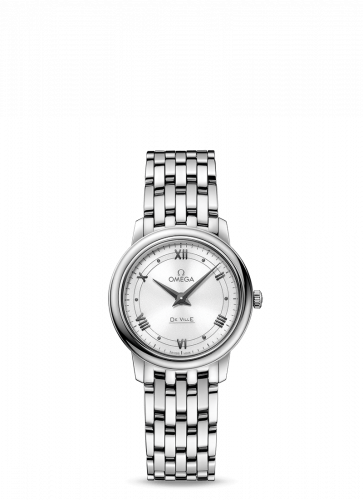 Omega De Ville Prestige Quartz 27.4 Stainless Steel / Vintage Silver / Bracelet 424.10.27.60.04.001 Omega De Ville Prestige Quartz 27.4 Stainless Steel / Vintage Silver / Bracelet 424.10.27.60.04.001