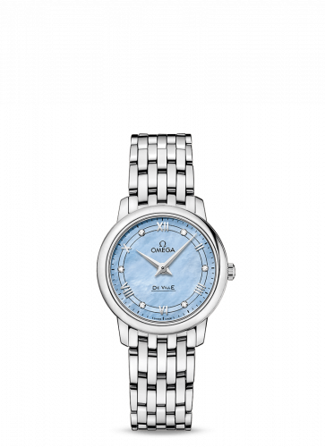 Omega De Ville Prestige Quartz 27.4 Stainless Steel / Vintage - Blue MOP / Bracelet 424.10.27.60.57.001