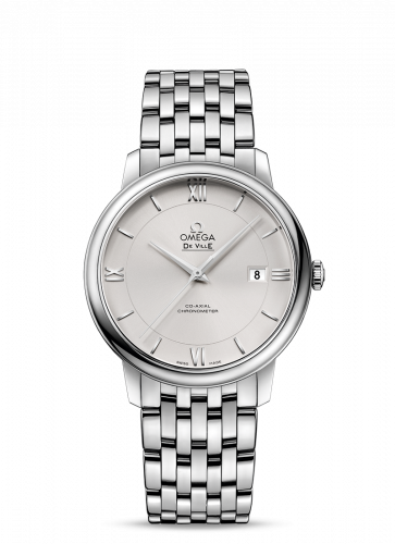 Omega De Ville Prestige Co-Axial 39.5 Stainless Steel / Silver / Bracelet 424.10.40.20.02.003