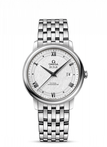 Omega De Ville Prestige Co-Axial 39.5 Stainless Steel / Vintage Silver Silk / Bracelet 424.10.40.20.02.005 Omega De Ville Prestige Co-Axial 39.5 Stainless Steel / Vintage Silver Silk / Bracelet 424.10.40.20.02.005
