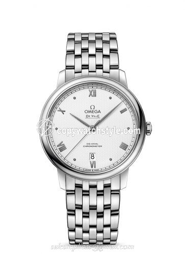 Omega De Ville Prestige Co-Axial 39.5 Stainless Steel / Vintage Silver / Bracelet 424.10.40.20.02.006