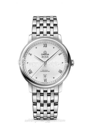 Omega De Ville Prestige Co-Axial 39.5 Stainless Steel / Silver Sunburst / Bracelet 424.10.40.20.02.007