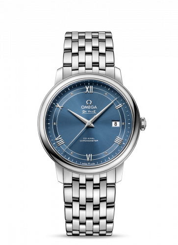 Omega De Ville Prestige Co-Axial 39.5 Stainless Steel / Vintage Blue / Bracelet 424.10.40.20.03.002