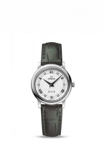 Omega De Ville Prestige Quartz 27.4 Stainless Steel / Vintage Silver Silk 424.13.27.60.52.002 Omega De Ville Prestige Quartz 27.4 Stainless Steel / Vintage Silver Silk 424.13.27.60.52.002