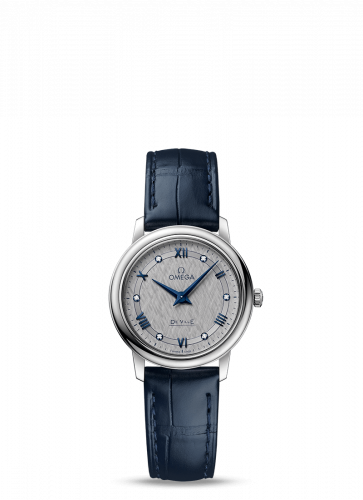 Omega De Ville Prestige Quartz 27.4 Stainless Steel / Vintage Grey Silk 424.13.27.60.56.001 Omega De Ville Prestige Quartz 27.4 Stainless Steel / Vintage Grey Silk 424.13.27.60.56.001
