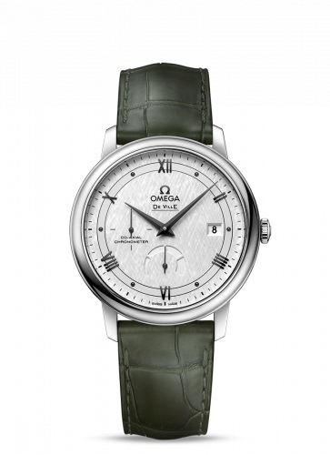 Omega De Ville Prestige Co-Axial 39.5 Power Reserve Stainless Steel / Vintage Silver Silk 424.13.40.21.02.004