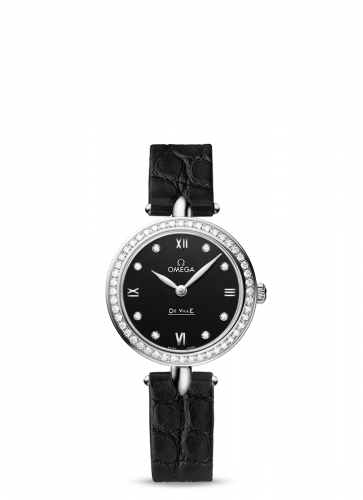 Omega De Ville Prestige Dewdrop Quartz 27.4 Stainless Steel / Black / Diamond 424.18.27.60.51.001