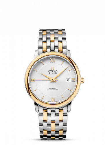 Omega De Ville Prestige Co-Axial 36.8 Stainless Steel / Yellow Gold / Silver / Bracelet 424.20.37.20.02.001