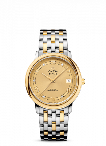 Omega De Ville Prestige Co-Axial 36.8 Stainless Steel / Yellow Gold / Vintage Champagne / Bracelet 424.20.37.20.58.002 Omega De Ville Prestige Co-Axial 36.8 Stainless Steel / Yellow Gold / Vintage Champagne / Bracelet 424.20.37.20.58.002