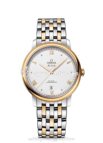 Omega De Ville Prestige Co-Axial 39.5 Stainless Steel / Yellow Gold / Vintage Silver / Bracelet 424.20.40.20.02.005 Omega De Ville Prestige Co-Axial 39.5 Stainless Steel / Yellow Gold / Vintage Silver / Bracelet 424.20.40.20.02.005