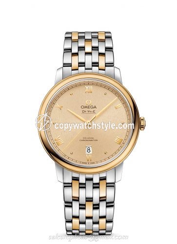 Omega De Ville Prestige Co-Axial 39.5 Stainless Steel / Yellow Gold / Moonshine Sunburst / Bracelet 424.20.40.20.08.002 Omega De Ville Prestige Co-Axial 39.5 Stainless Steel / Yellow Gold / Moonshine Sunburst / Bracelet 424.20.40.20.08.002