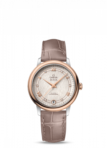 Omega De Ville Prestige Co-Axial 32.7 Stainless Steel / Red Gold / Vintage Silver Silk 424.23.33.20.52.003