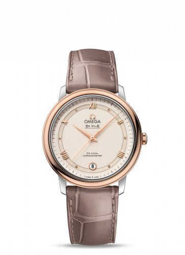 Omega De Ville Prestige Co-Axial 36.8 Stainless Steel / Red Gold / Vintage Ivory 424.23.37.20.09.001