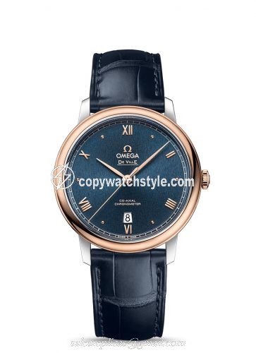 Omega De Ville Prestige Co-Axial 39.5 Stainless Steel / Red Gold / Blue Sunburst 424.23.40.20.03.001 Omega De Ville Prestige Co-Axial 39.5 Stainless Steel / Red Gold / Blue Sunburst 424.23.40.20.03.001
