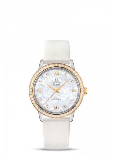 Omega De Ville Prestige Co-Axial 32.7 Stainless Steel / Yellow Gold / MOP Butterfly / Diamond 424.27.33.20.55.002 Omega De Ville Prestige Co-Axial 32.7 Stainless Steel / Yellow Gold / MOP Butterfly / Diamond 424.27.33.20.55.002