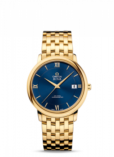 Omega De Ville Prestige Co-Axial 36.8 Yellow Gold / Blue / Bracelet 424.50.37.20.03.001 Omega De Ville Prestige Co-Axial 36.8 Yellow Gold / Blue / Bracelet 424.50.37.20.03.001