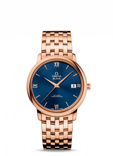 Omega De Ville Prestige Co-Axial 36.8 Red Gold / Blue / Bracelet 424.50.37.20.03.002 Omega De Ville Prestige Co-Axial 36.8 Red Gold / Blue / Bracelet 424.50.37.20.03.002