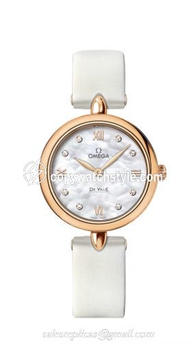 Omega De Ville Prestige Dewdrop Quartz 27.4 Red Gold / White MOP 424.52.27.60.55.002 Omega De Ville Prestige Dewdrop Quartz 27.4 Red Gold / White MOP 424.52.27.60.55.002