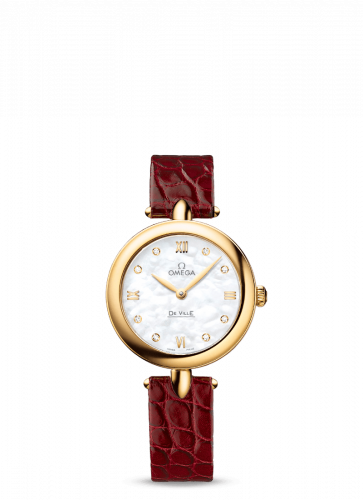 Omega De Ville Prestige Dewdrop Quartz 27.4 Yellow Gold / MOP 424.53.27.60.55.001 Omega De Ville Prestige Dewdrop Quartz 27.4 Yellow Gold / MOP 424.53.27.60.55.001