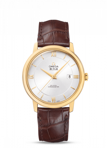 Omega De Ville Prestige Co-Axial 39.5 Yellow Gold / Silver 424.53.40.20.02.002