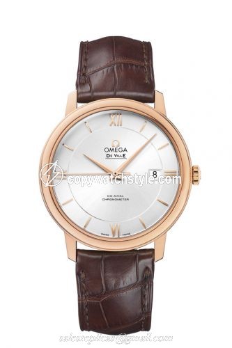 Omega De Ville Prestige Co-Axial 39.5 Red Gold / Silver 424.53.40.20.02.003 Omega De Ville Prestige Co-Axial 39.5 Red Gold / Silver 424.53.40.20.02.003