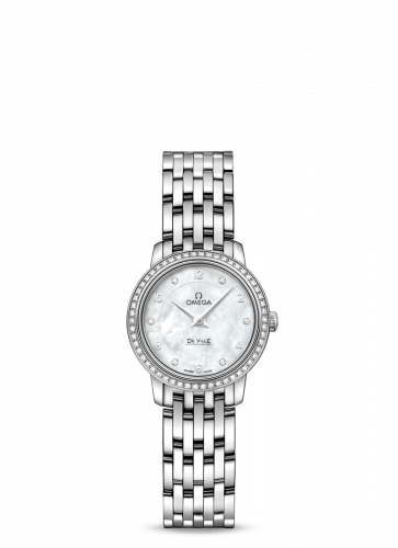 Omega De Ville Prestige Quartz Ladies 24.5 White Gold Diamond / MOP / Bracelet 424.55.24.60.55.003 Omega De Ville Prestige Quartz Ladies 24.5 White Gold Diamond / MOP / Bracelet 424.55.24.60.55.003